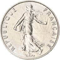 Moneta, Francja, Semeuse, 1/2 Franc, 1996, EF(40-4