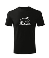 Koszulka T-shirt dziecięca K229 PIESEK SERCE czarna rozm 110