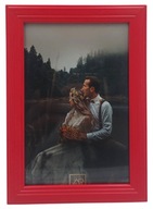Rámček na jednu fotografiu 10x15 drevená červená