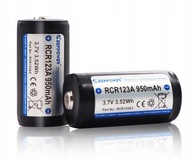 KeepPower Akkumulátor RCR123A2 950mAh Li-ION 3,7V 16340 2 db/csomag