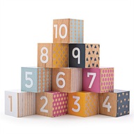 Drevené pastelové kocky číslice Bigjigs