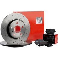 BREMBO XTRA Tarcze Klocki Tył Alfa Romeo 159, Brera, Giulietta, Fiat 500X