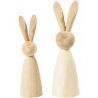 Zajačiky z dreva H: 12 a 14,5 cm