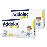 Acidolac Junior 40 tabliet biela čokoláda