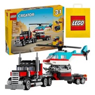 LEGO Creator 3 v 1 - Nákladné auto s plošinou a vrtuľníkom (31146) + Taška