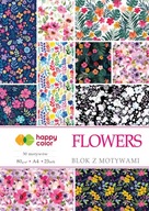 Blok Happy Color A4 80g 15 ark s motívmi Flowers