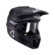 Leatt Nowość Kask Moto 3.5 V24 (+Gogle Velocity 4.5 Gratis) Helmet Kit Blac