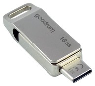 Pendrive GOODRAM 16GB ODA3 srebrny [USB 3.2 / USB type C]