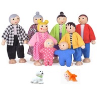 FA BABÁK CSALÁD KIS BABÁK HÁZIKÓ SZETT 10 DB-OS GYEREKEKNEK