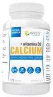Wish Calcium + Vitamín D3 120 kapsúl Vápnik Zdravé kosti Osteoporóza