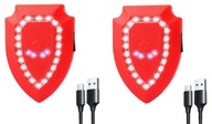 ŚWIATŁO BEZPIECZEŃSTWA LED KLIPS OPASKA 2 SZTUKI NA PLECAK DLA DZIECKA USB