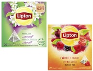 Herbata Lipton zielona Jaśmin i Czarna Owoce leśne piramidki
