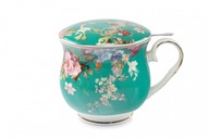 Zestaw kubek z zaparzaczem do herbaty porcelanowy