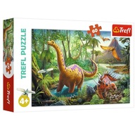 Puzzle Trefl dinozaury 60 el. Puzzle Wędrówka dinozaurów 17319