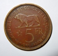 KONGO BELGIJSKIE 5 FRANCS 1936