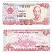 BANKNOT WIETNAM 500 DONG 1988 UNC