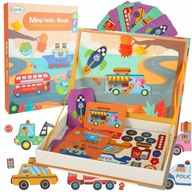 MAGNETICKÁ KNIŽKA PUZZLE S MAGNETOM, DOPRAVNÉ PROSTRIEDKY