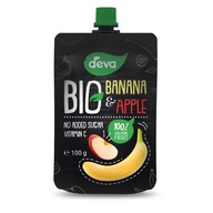 DEVA Organic Mus owocowy BIO banan jabłko 100g