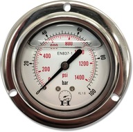 MANOMÉTER, MŰSZERFALI, 0 - 100 BAR, HÁTSÓ CSATLAKOZÁS