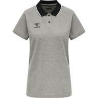 HUMMEL SZARA KOSZULKA POLO LOGO KONTRAST 510 HMP__L