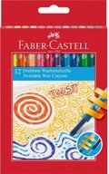 Kredki woskowe wykręcane Faber-Castell 12 kolorów