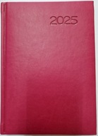 Kalendarz Terminarz książkowy dzienny A5 2025 RÓŻOWY/MALINOWY