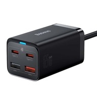 Nabíjačka sieťová Baseus GaN3 Pro 2x USB-C 2x USB 65W (čierna)