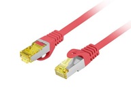 Patchcord S/FTP 6a Lanberg RJ45 / RJ45 0,25 m czerwony