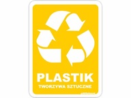 Naklejka segregacja PLASTIK tworzywa sztuczne DUŻA