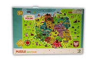 Puzzle edukacyjne mapa Polski 46x64 100ele.