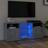 TV skrinka s LED osvetlením šedá betón 120x30x50 cm
