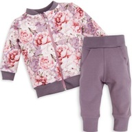 Bluza i spodnie dresowe dla dziewczynki kwiatuszki 110