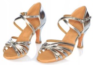 Papilio tanečné topánky pre latino 801 - 7cm - Silver