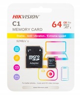 Pamäťová karta SDHC Hikvision HS-TF-C1(STD)/64G/Adapter 64 GB