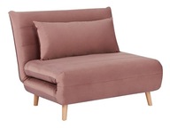 Fotel wypoczynkowy z funkcją spania Róż antycz/Buk