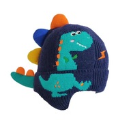 Roztomilá pletená čiapka s dinosaurími ušami Pohodlná vetruodolná ochrana