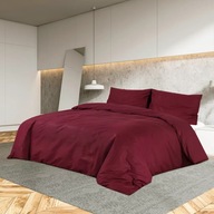 Súprava posteľnej bielizne bordová 140x200 cm bavlna