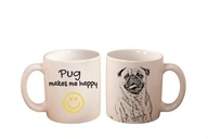 Mops Pug Kubek ceramiczny z nadrukiem