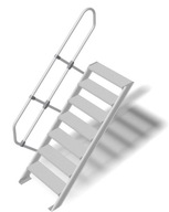KRAUSE Schody aluminiowe, stopnie 1m 1x7 |1,51