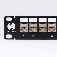 Netrack patch panel keystone 19" 24-porty, FTP, wyposażony 24xkeystone jack