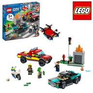 LEGO City - Akcja strażacka i policyjny pościg (60319) zestaw klocków 5+