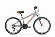 Rower MTB Górski Dziecięcy Rambler 24" Grafitowo Czerwony