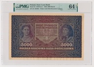 6195. 5000 mkp 1920 - II Seria C - PMG 64 EPQ