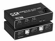 Przełącznik KVM HDMI 2.0 USB Switch 4K/60Hz 3xUSB