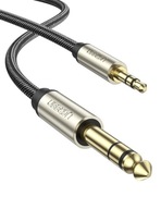 Kabel audio UGREEN AV127 kabel jack 3,5mm do jack 6,3mm 1m (szary)