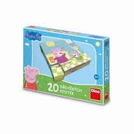 PEPPA MALAC: BOLDOG NAP 20 db fa építőkocka