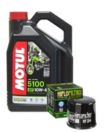 OLEJ MOTOCYKLOWY 10W40 MOTUL 5100 4L FILTR HF204