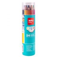 Ceruzkové pastelky v tube Apli Kids - 24 farieb