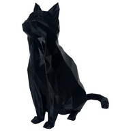 Figurka Siedzący Kot Geometryczna Ozdoba do Pokoju