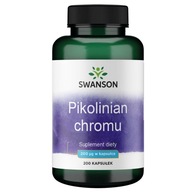 Swanson CHROM PIKOLINIAN 200mcg 200kap ODCHUDZANIE